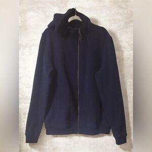 Kirkland Signature Jacket Men's Size Large  Navy Blue Hoodie Sweat Jacket